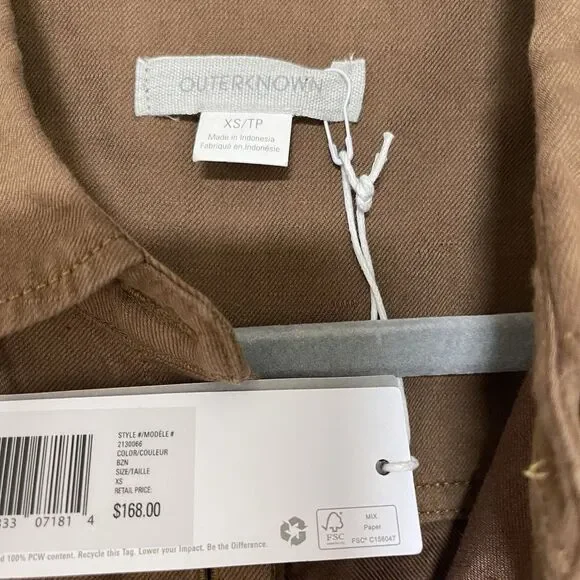 Outerknown Jumpsuit Coveralls Sz XS XSmall Sand Tan Brown Organic Cotton Linen - Picture 2 of 11